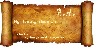 Nyilassy Amanda névjegykártya